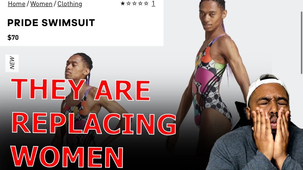 Adidas GOES WOKE REPLACING Women With A Male Model In Women’s Bathing Suit For Pride Collection!