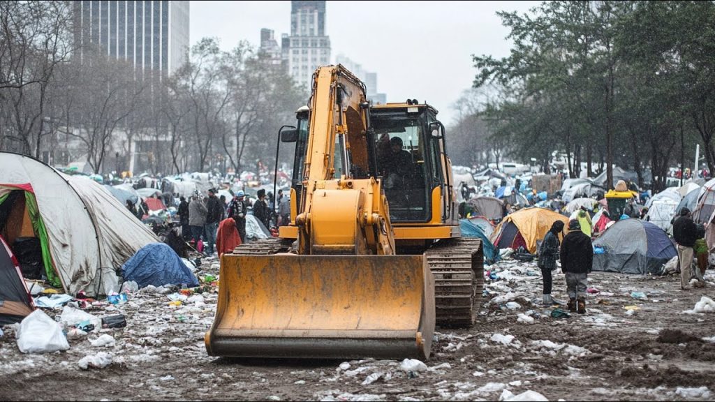 NYC Destroys Park… Moves in Homeless People