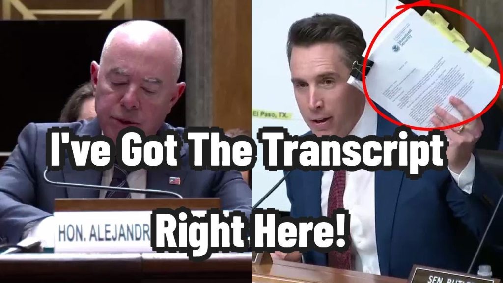 Oh No! Sec. Mayorkas CAUGHT LYING!! Josh Hawley Brings The Receipts To Expose Him At Hearing!