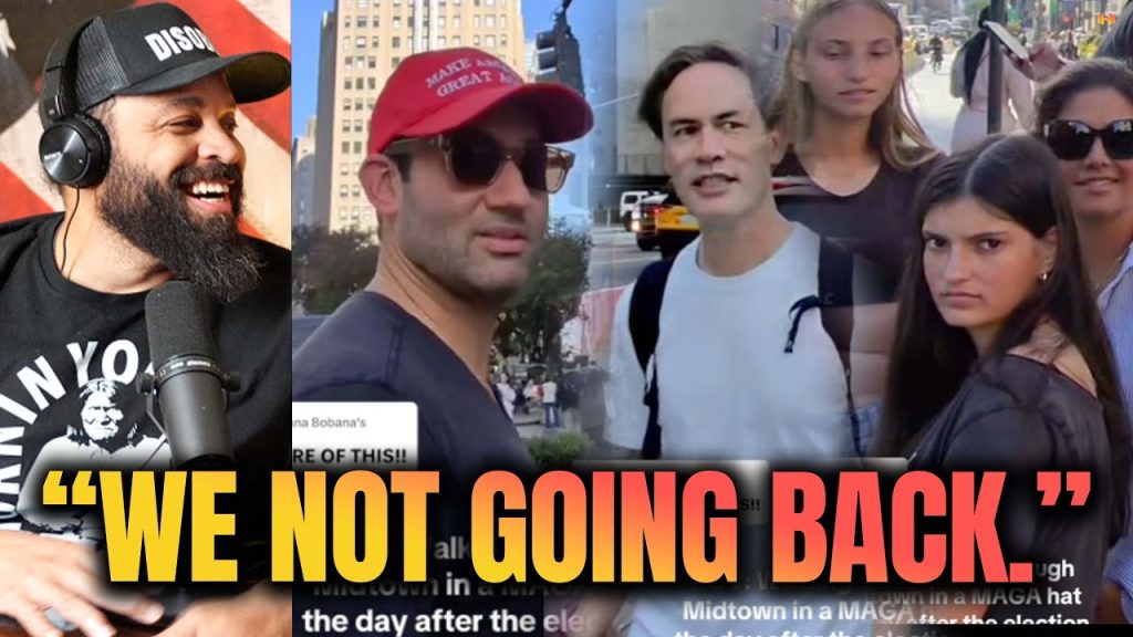 Guy Wearing MAGA Hat FILMS Reactions While Walking Around New York City