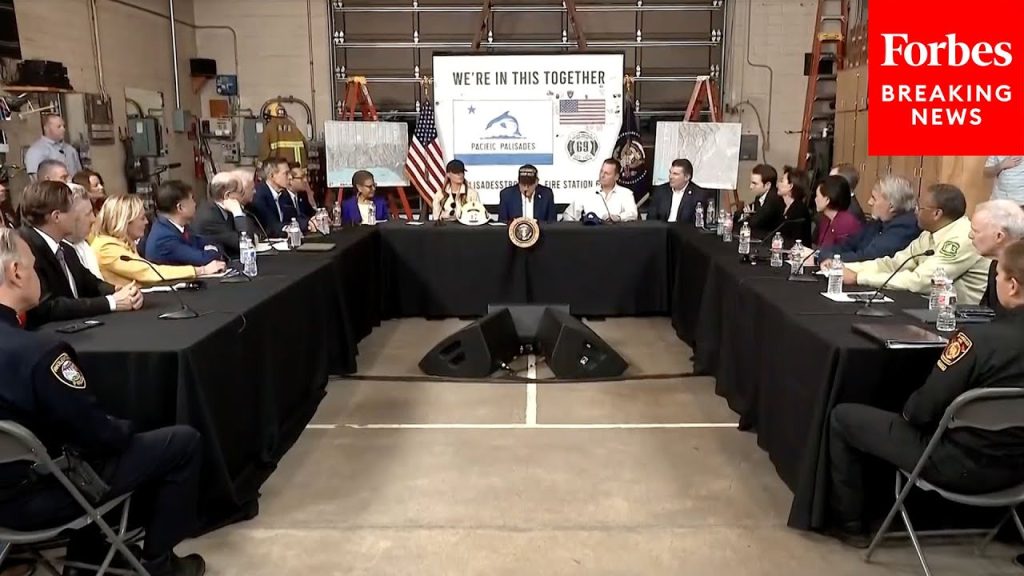 FULL ROUNDTABLE: Trump Speaks To Los Angeles Officials, Police About Wildfires During CA Trip