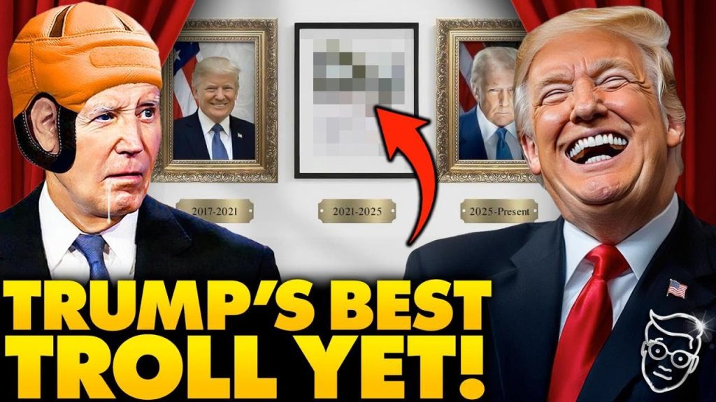 YIKES! Trump Unveils Joe Biden’s Official White House Portrait as Press GASP | Hysterical Troll…