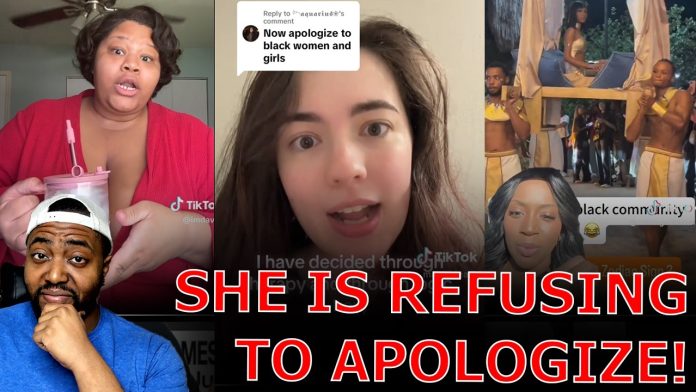 White Woman REFUSES TO Apologize To Angry Black Mob After Dropping Truth Bomb On Hood Prom!